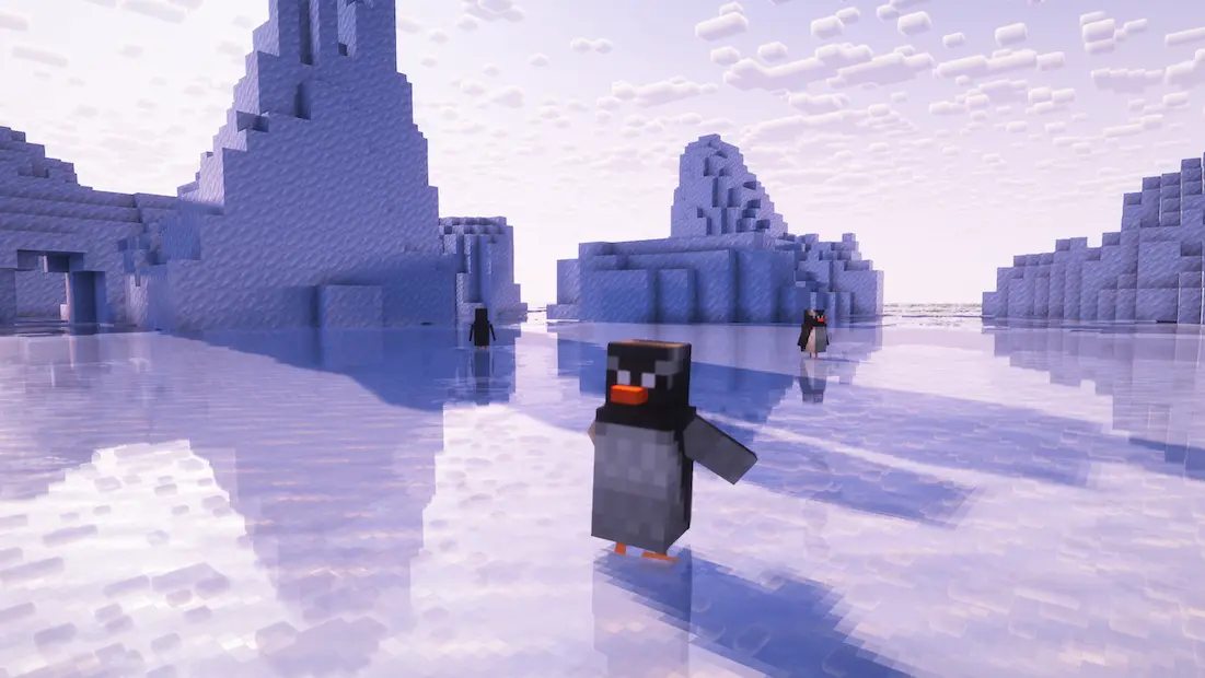 Penguins on ice
