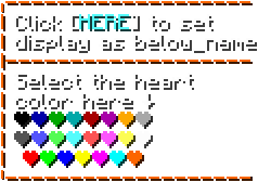 Command output with options to set the heart scoreboard display as below_nem and choose between colors