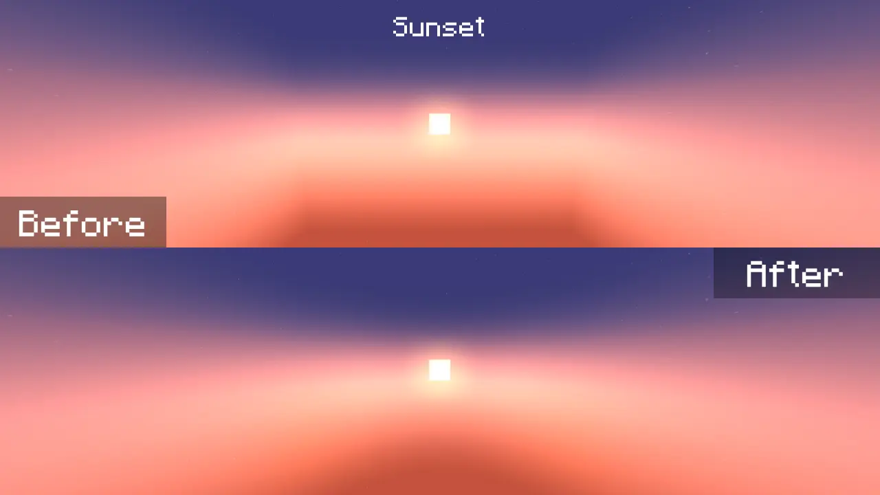 Before and After of the Sunset