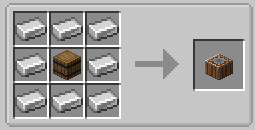 Recipe for Aging Vat 8 iron around a barrel in a crafting table