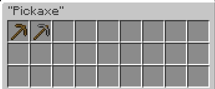 A chest with the items that toggle the "pickaxe" waypoint.