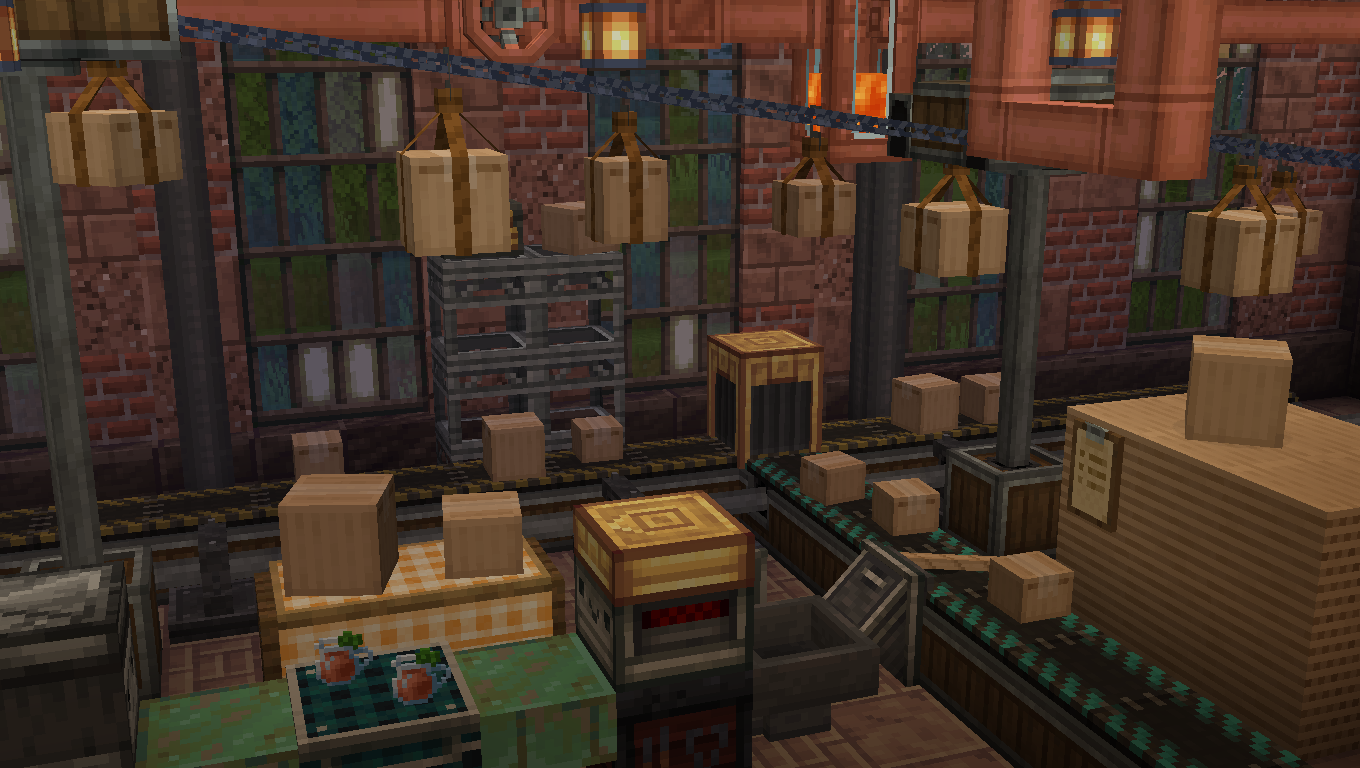 A factory with a bunch of packages