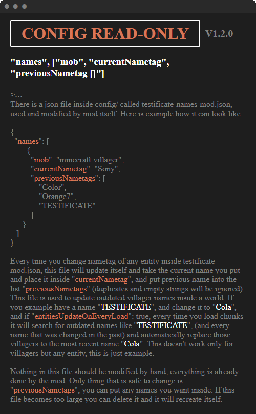 CONFIG READ-ONLY
