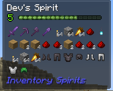 Inventory spirit gui