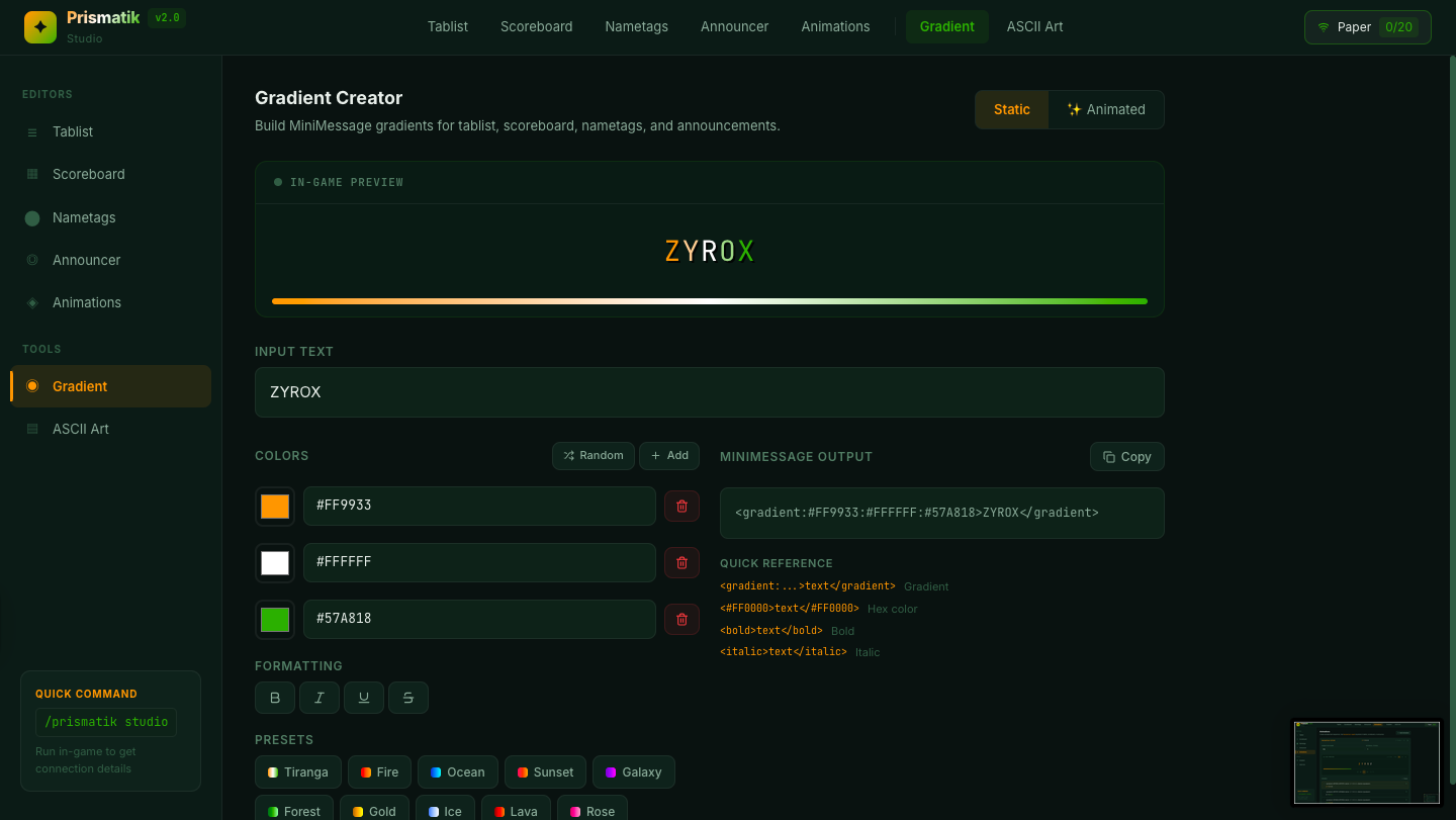 Gradient Text Creator Tool