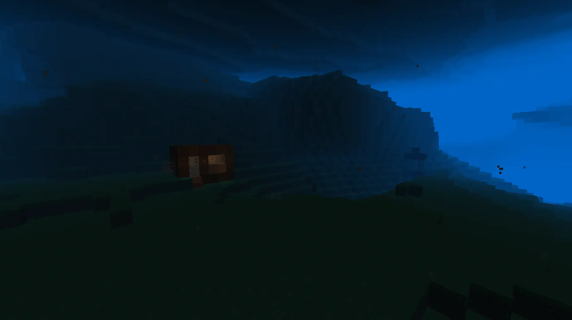 Warm valleys with small dwarf pine house