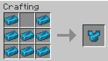 Crafting recipe for the soul chestplate using the basic layout.