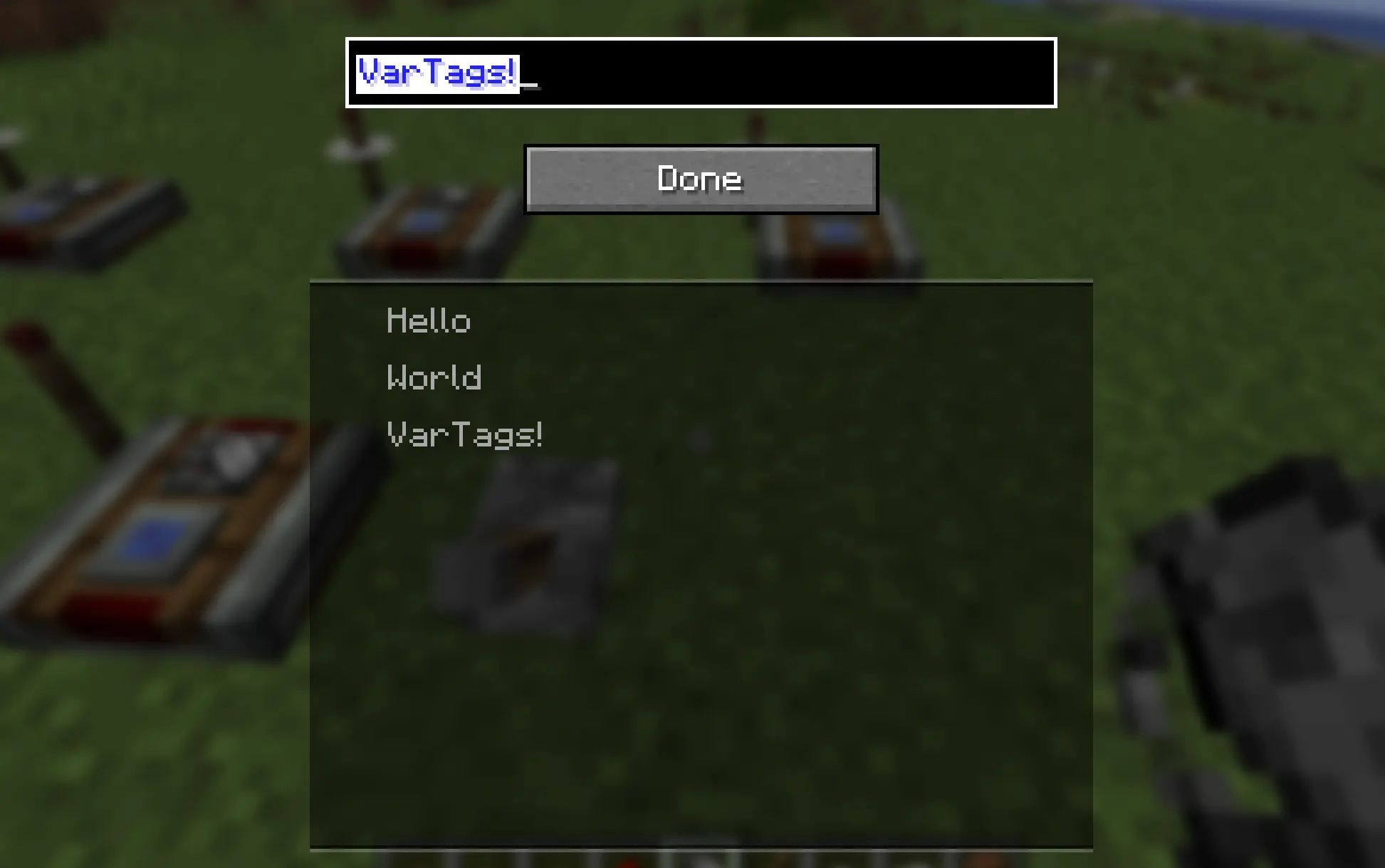 Variable name edit UI