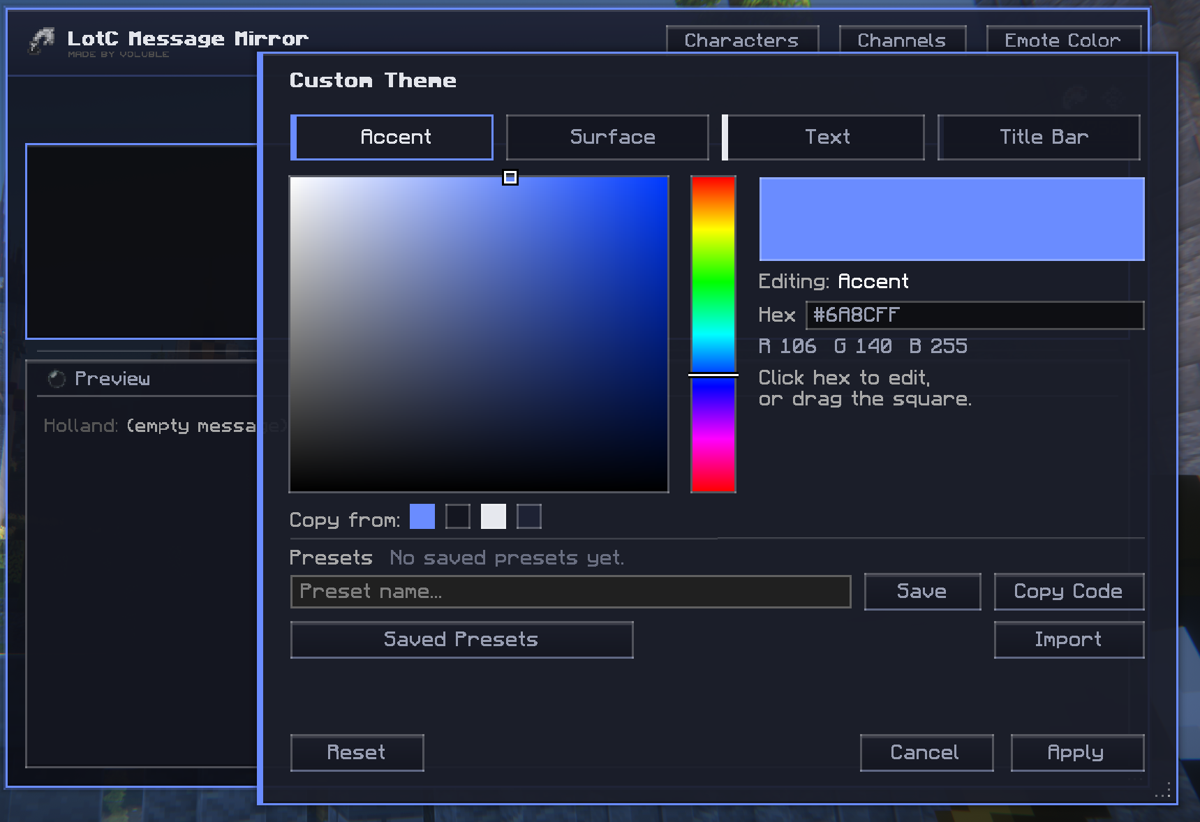 Custom Themes