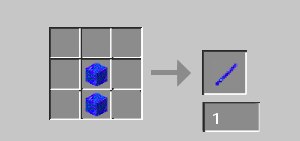 Water Stick Recipe (2 water blocks on top of eachother)