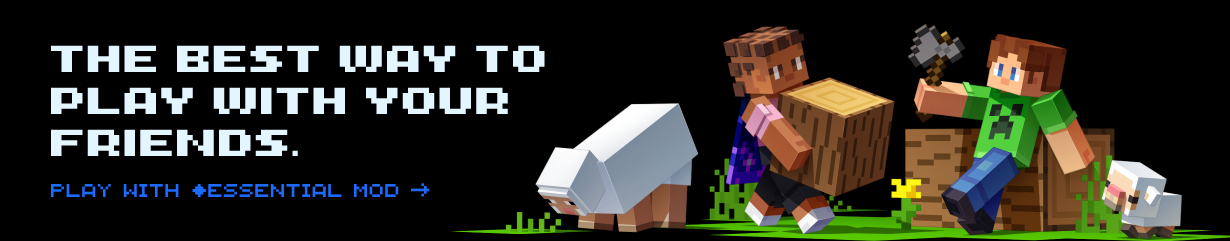 Two minecraft players and 2 sheep