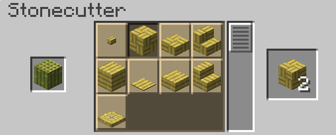 Cutting Bamboo Blocks