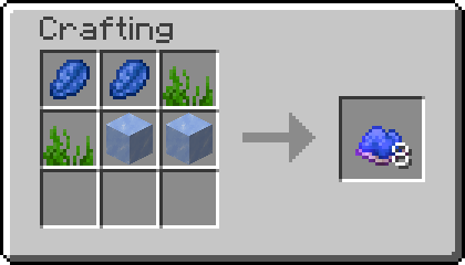crafting recipe for frozen ocean biome powder