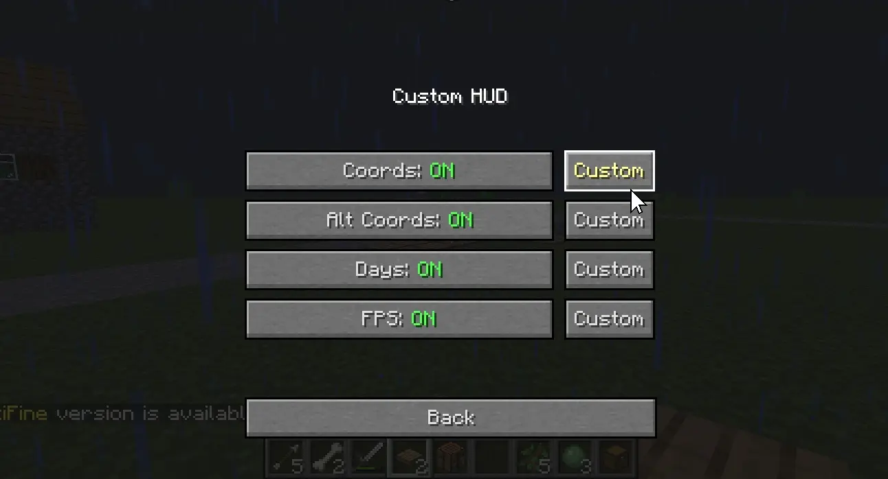 main menu