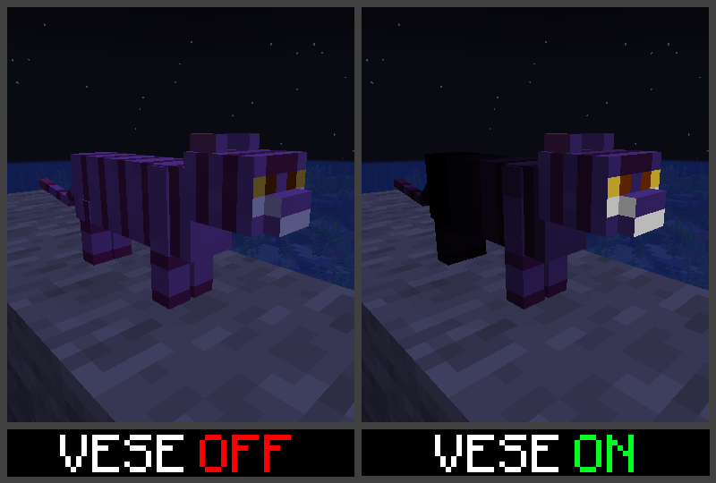 Side by side comparison of Cheshire cat