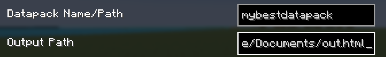 Example inputs