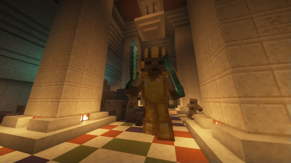 The Pharao Boss and Mummy Minions in the Background