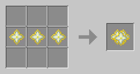 3 Gilded Nether Stars making a Gilded Nether Star Cluster