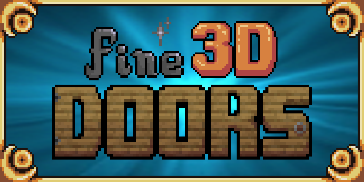 Banner that says Fine 3D Doors