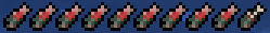 Close up of the salmon heart sprites