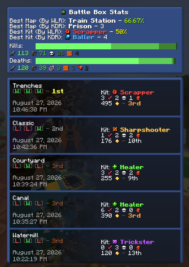 Game History Example