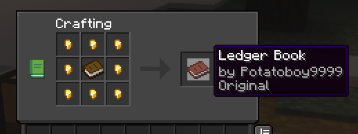 Crafting recipe