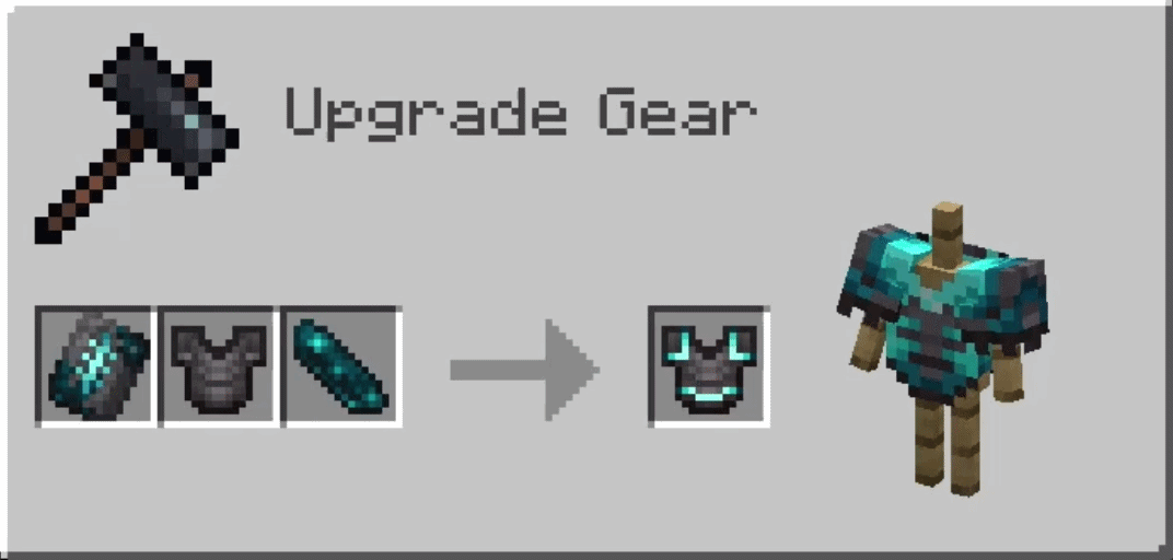 Anvil GUI showing animated armor trim