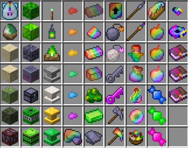 Items in the mod