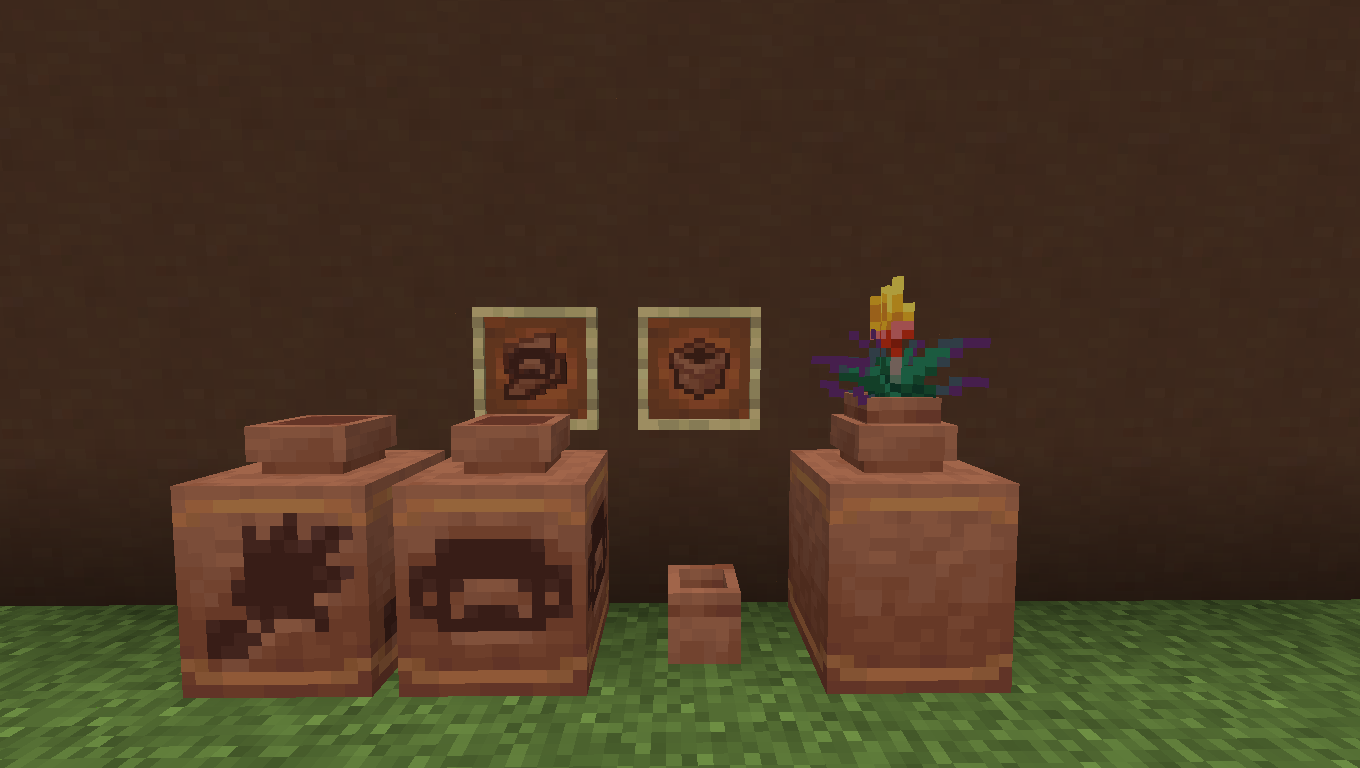 Display of the new pottery textures