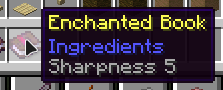 "Sharpness V" converted to "Sharpness 5" in the tooltip