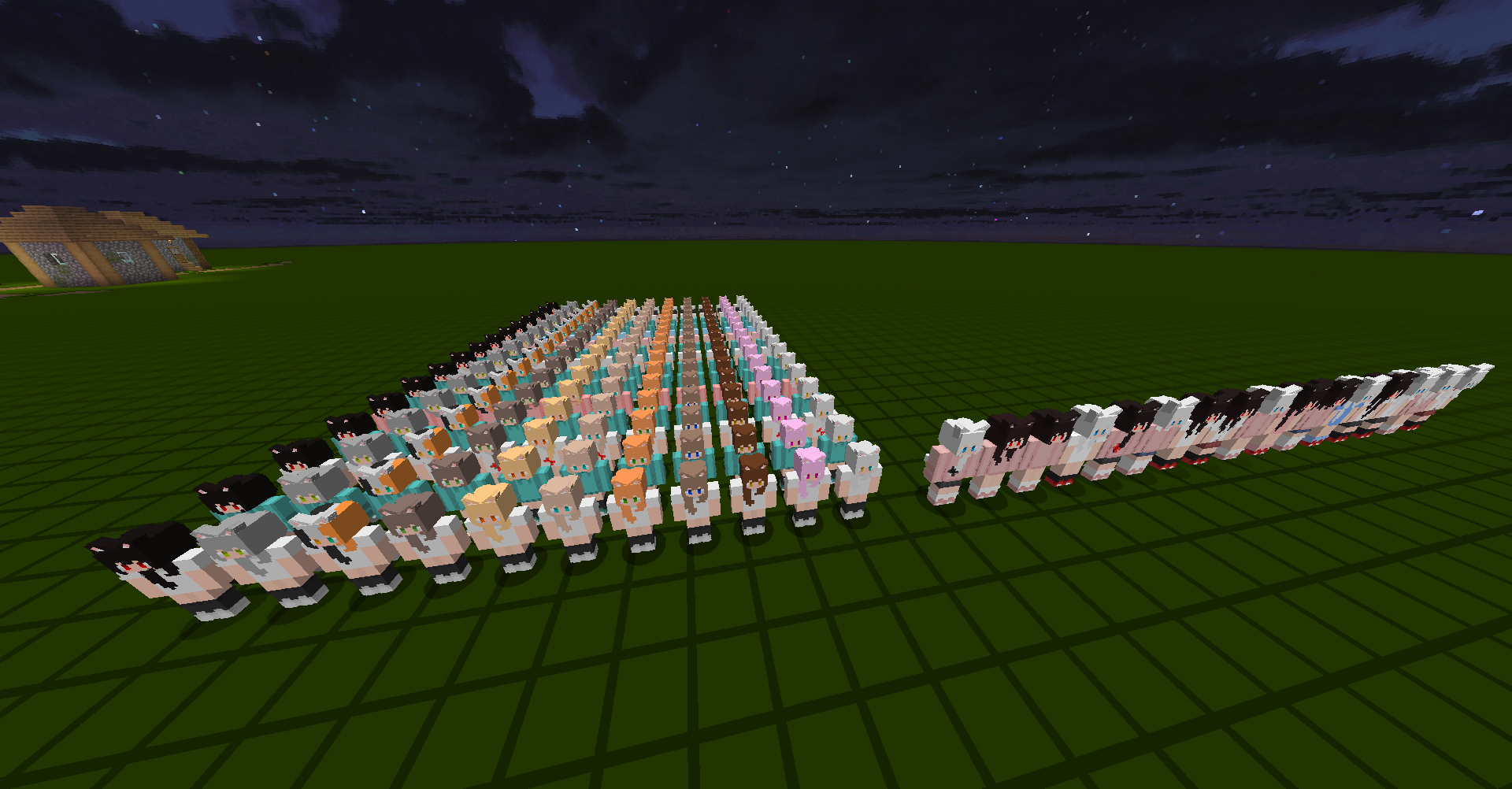Showing 176 cat variants and 16 wolf variants.