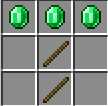 Emerald Pickaxe Recipe: