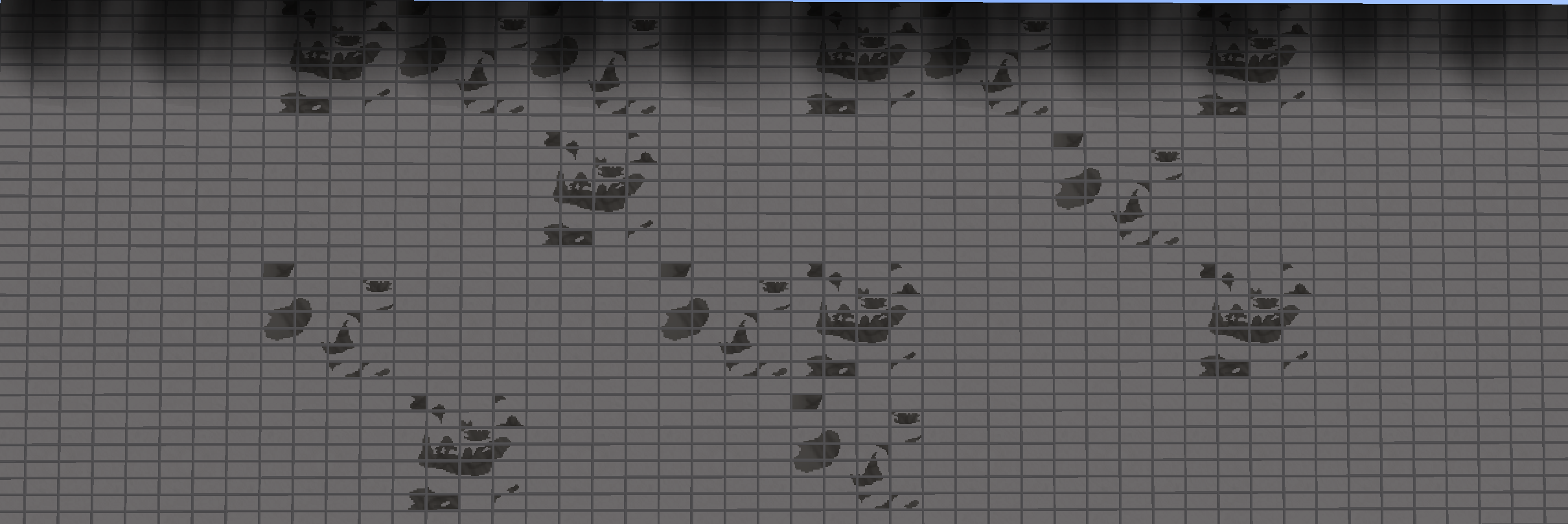 Screenshot of a white tiled wall. This is a display of the added blocks in this version.
