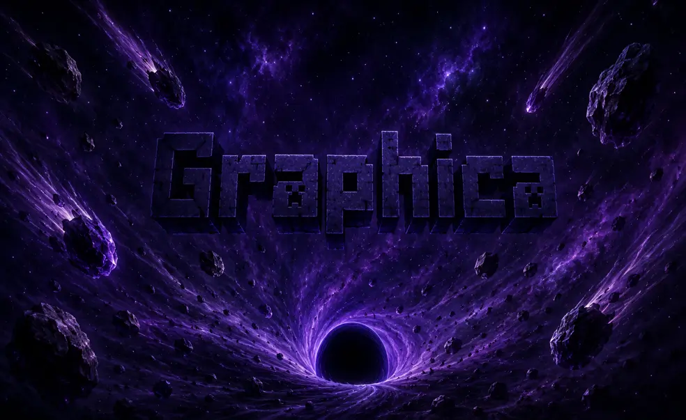 Dark Indigo Black Hole Banner Graphica