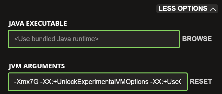 Allocated memory