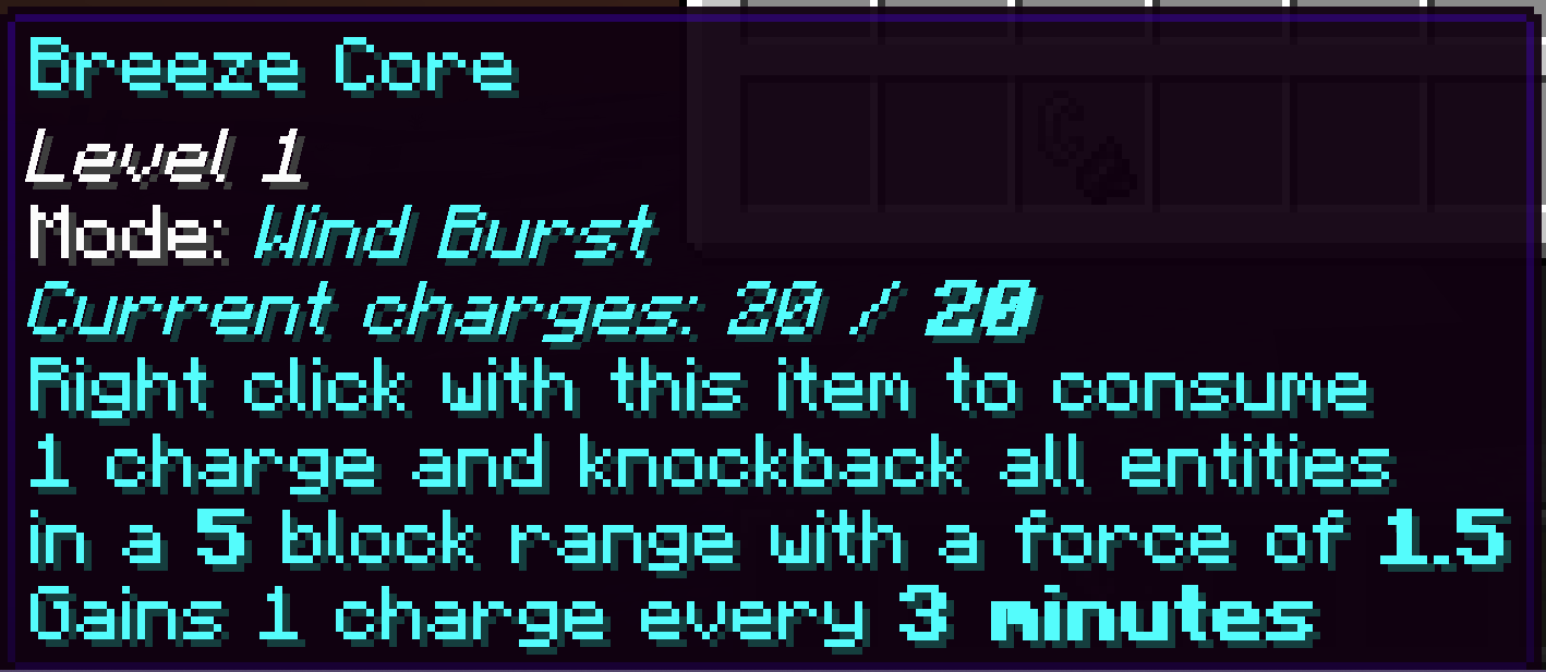 Tooltip of the trinket mode 3