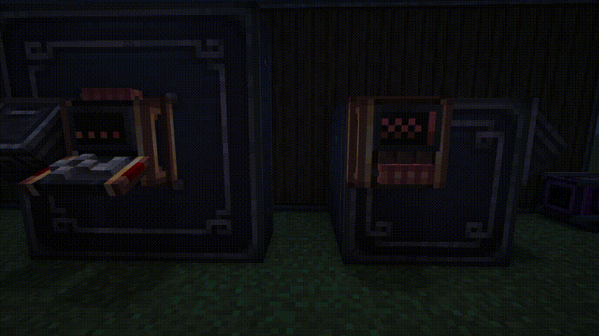 crafting and storage terminals screen animation