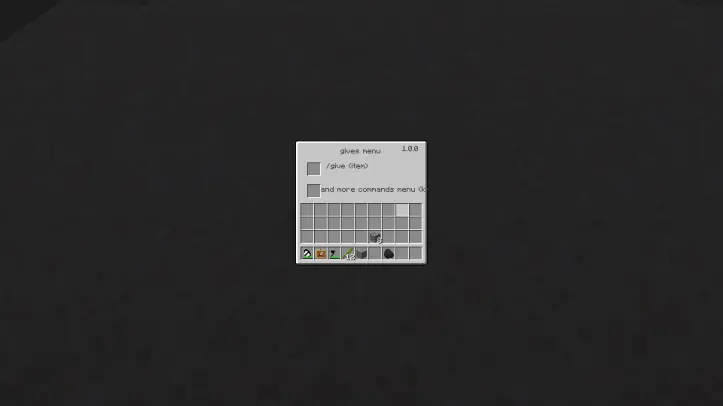 give mod menu 1 commands, more commands the commands menu