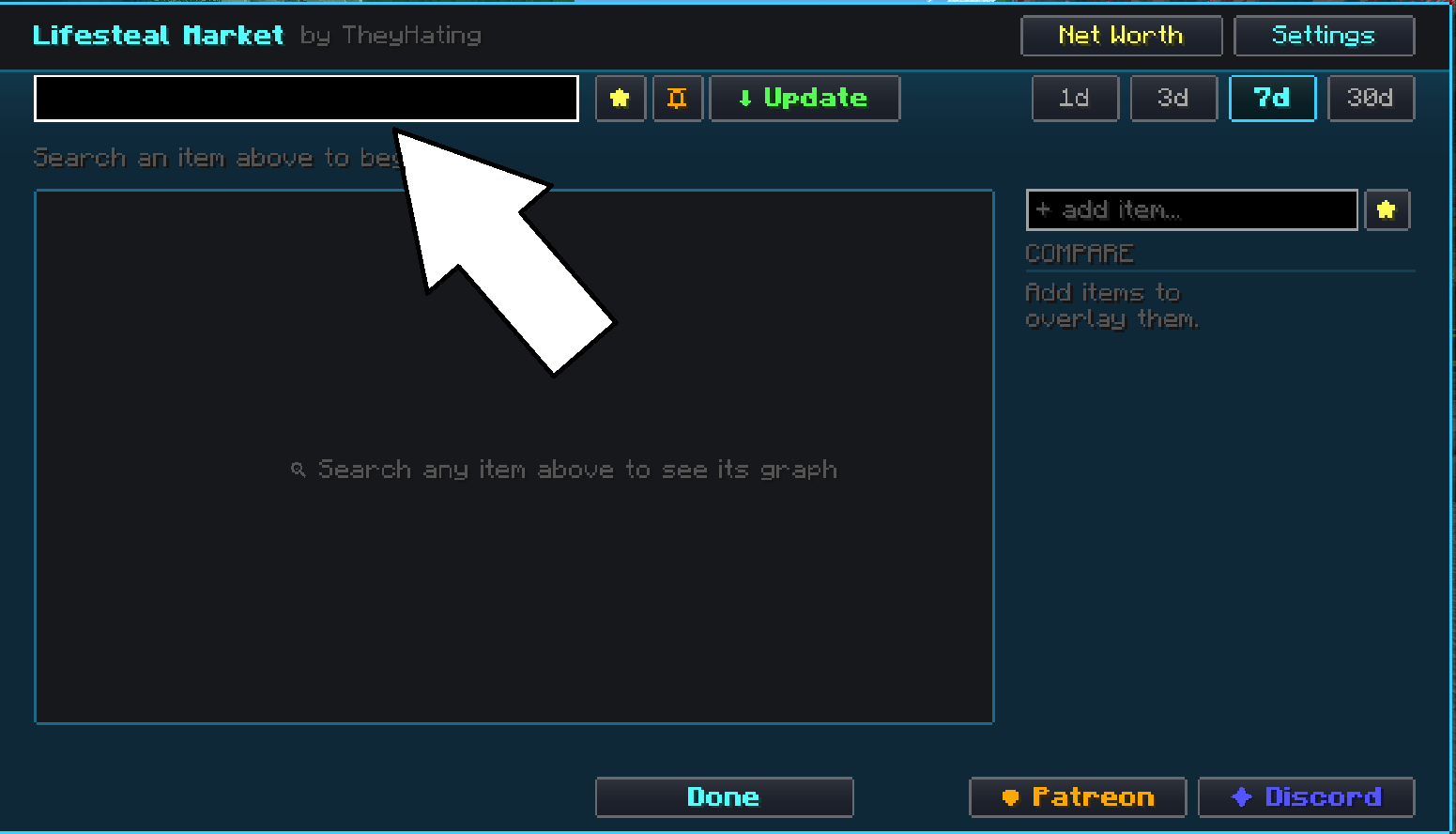 click on this search bar and search for any item