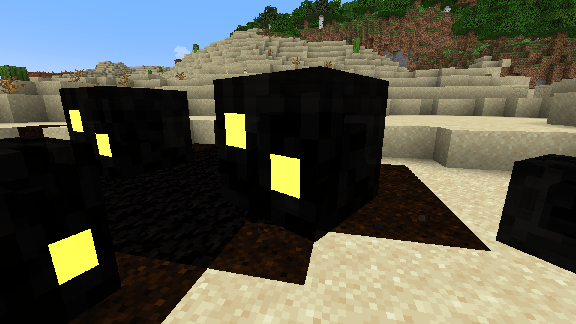 Tar cubes swimming in tar