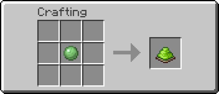 craft slime balls into lime dye