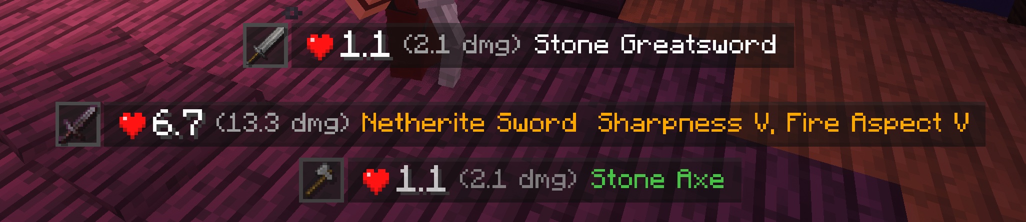 Weapon and Enchantment Info