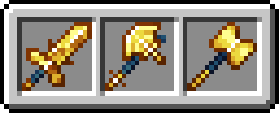 The Paladin's weapons in GUI