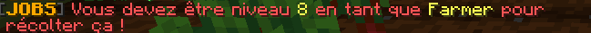 Level requirement message