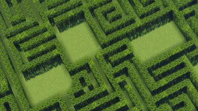 rooms inside a maze