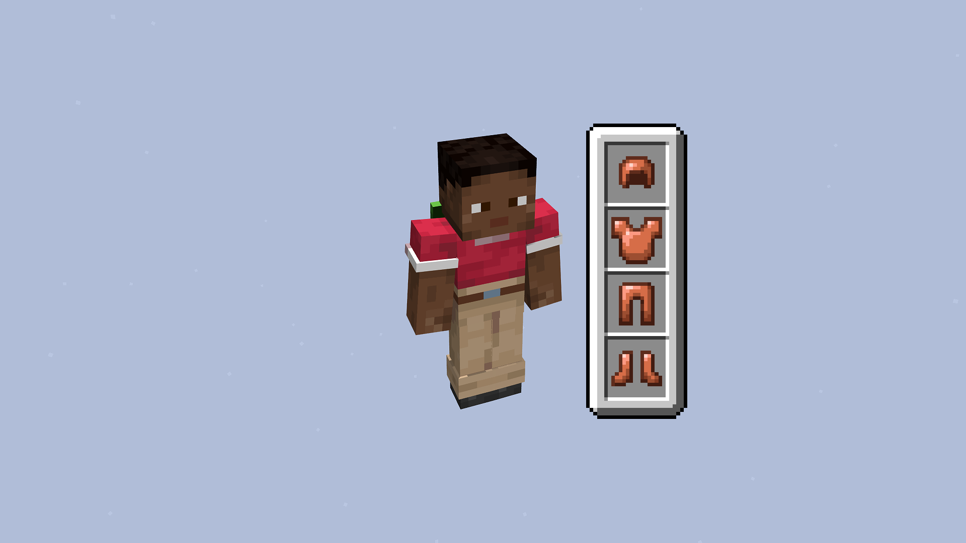 A Player with armor equipped, but transparent