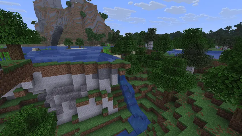 Waterfall on top of new stone variants