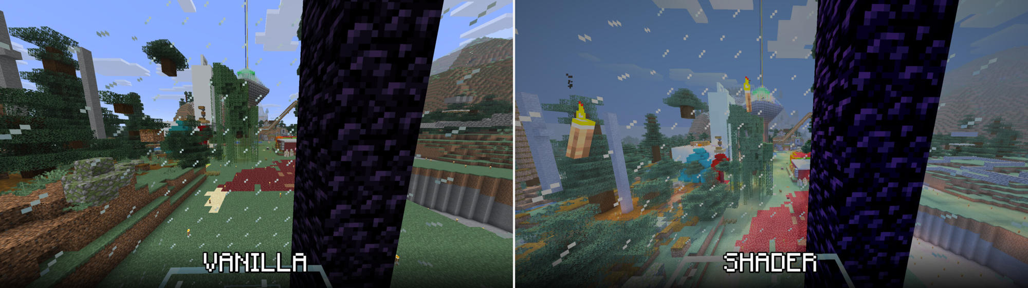 Vanilla VS LiteCraft Shader