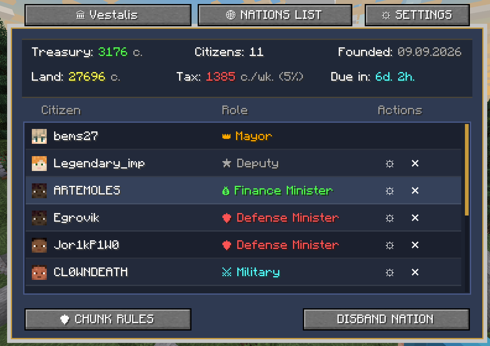 Nation Menu