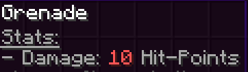 This image shows the grenade stats.